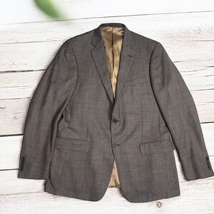 Hart Schaffner Marx Men’s Grey Houndstooth Made in USA Sports Coat Blazer 44L